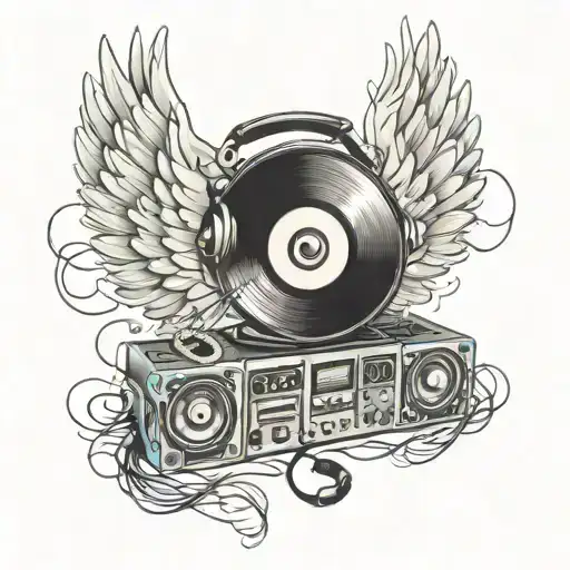 Angel Wings With Dj In It