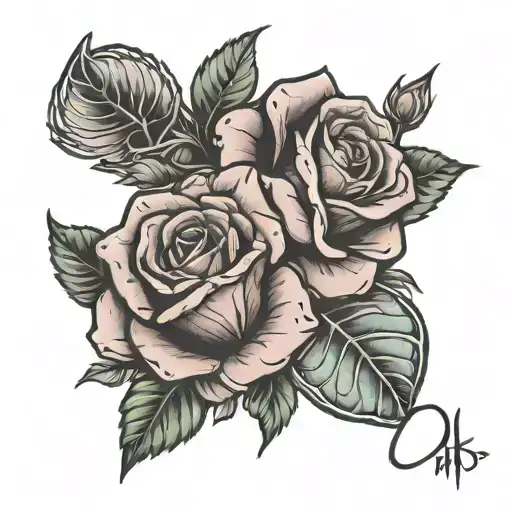 Compase And Rose With Word's