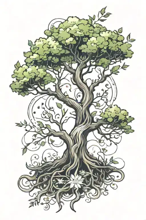 Tatoo About A Tree Growing