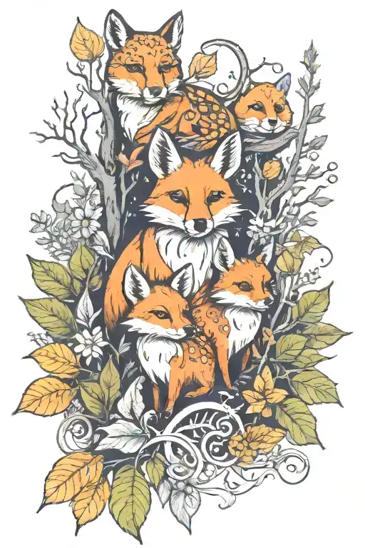 German Forest Animals In A Magical Forest