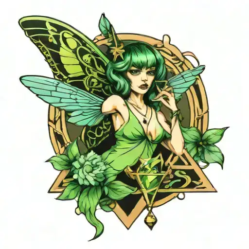 Absinthe Green Fairy And Triangles