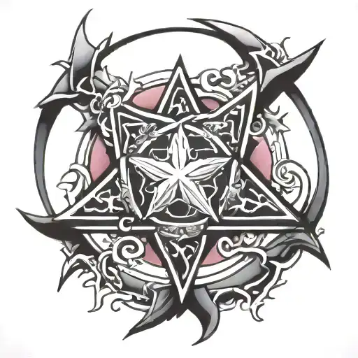 Ninja Star Tattoo Design