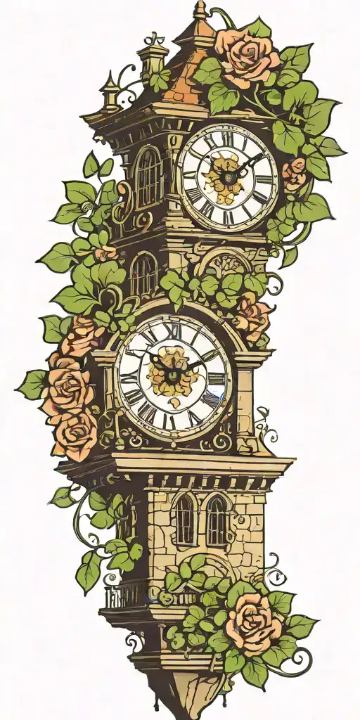 Clocktower With Four Leaf Clover