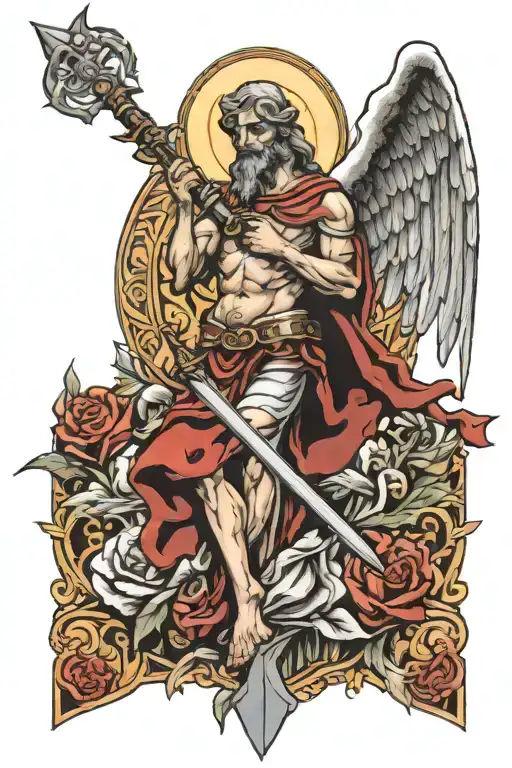 Spear Of Longinus Piercing The Seraphim Angel