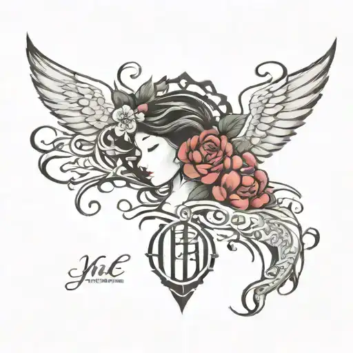 Love You Forever Initals M Asian Girl