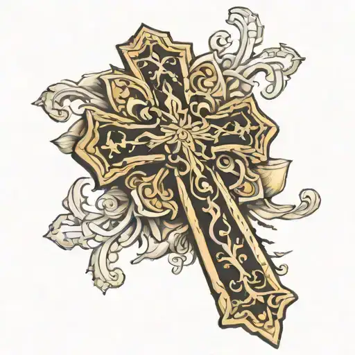 A Sleeve Tattoo For A Christian Orthodox Cross