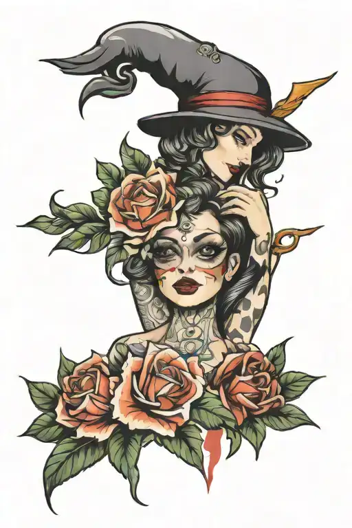 Lover Never Fails Cover Up Tattoo Design