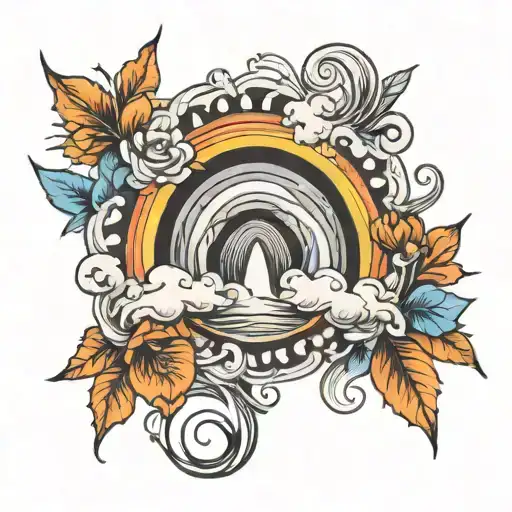 Rainbow In Black And White