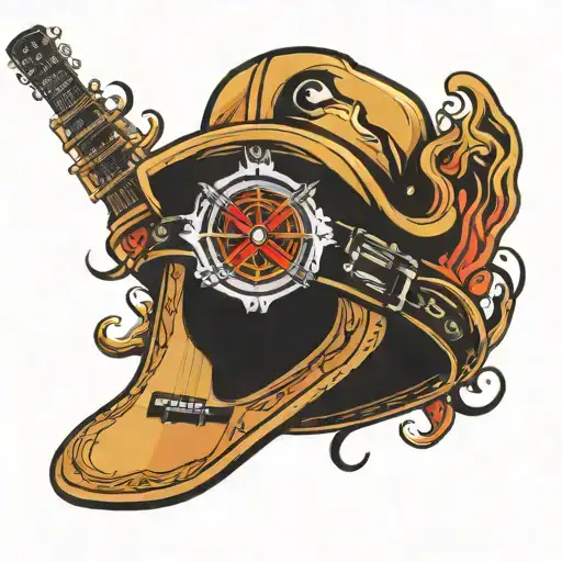 Acoustic Guitar Fireman's Helmet
