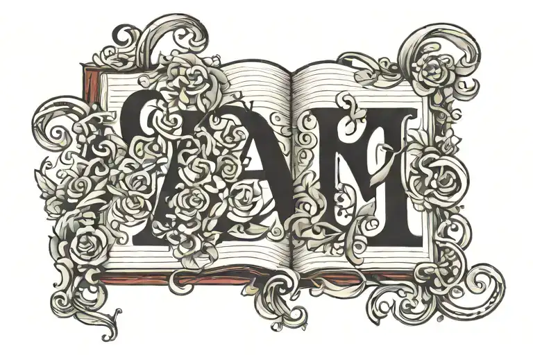 Full Alphabet And Book Symbolizing