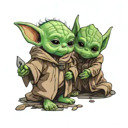 Baby Yoda And Baby Groot