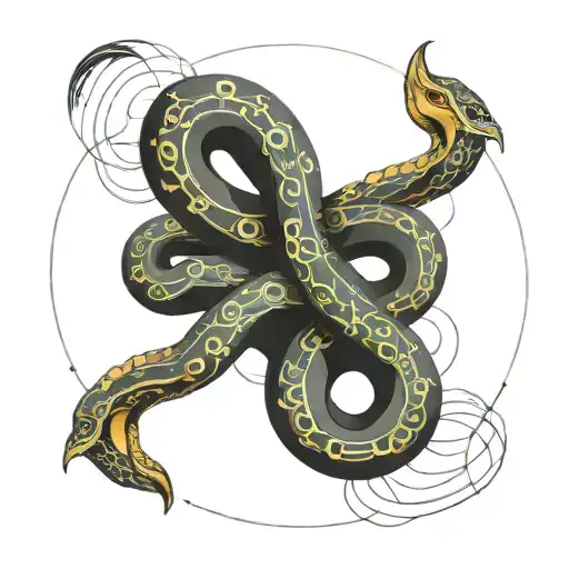 Use The Morse Code Forming The Shape Of A Snake