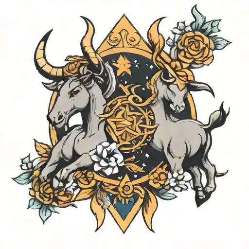 Sagittarius And Taurus Zodiac Symbol