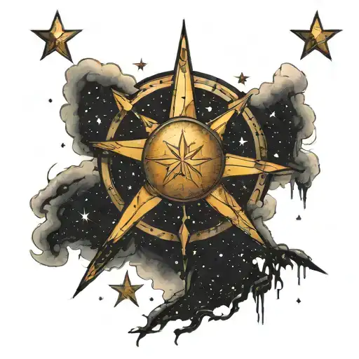 13 Stars In The Sky With The Universe In The Background