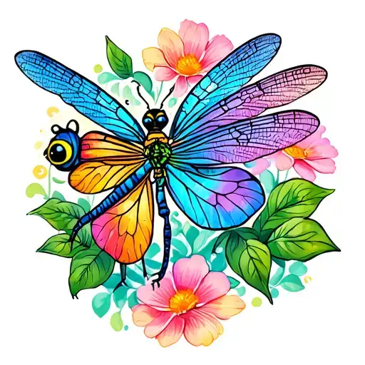 Gnome Dragonfly Butterfly