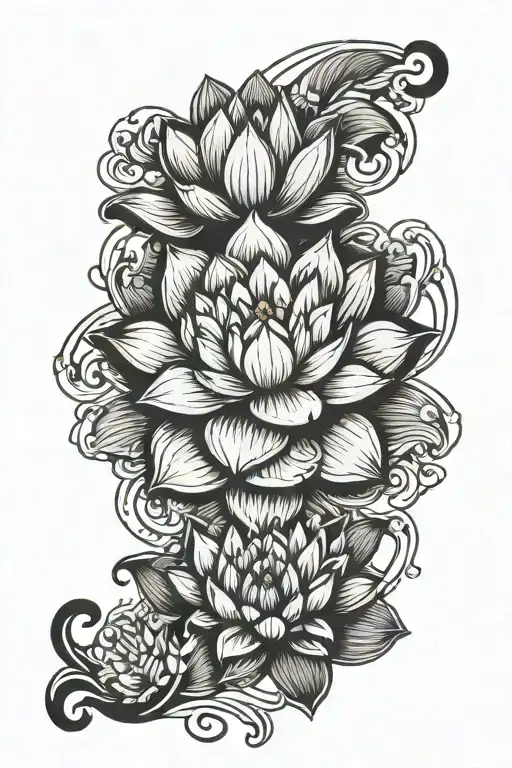 Lotus With Mistress Symbol Intertwined