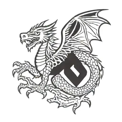 Welsh Dragon With Toger Stripes