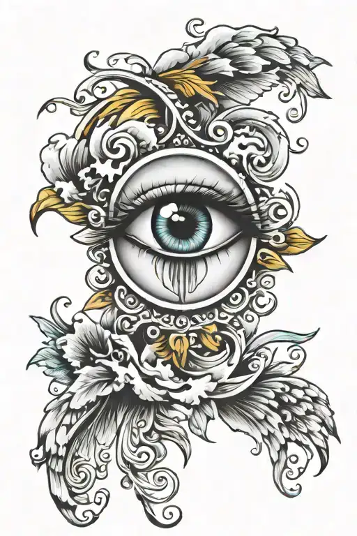 Eye In A Heaven Background