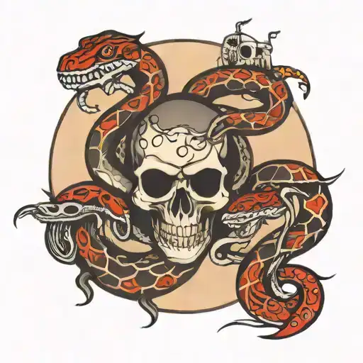 Von Dutch Word And Two Snakes And A Neuron