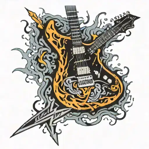 Metallica Exploding Guitar With Nothing Else Matters Written