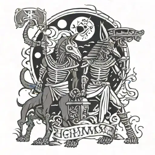 Grimm Reaper And Anubis At The End Of The World