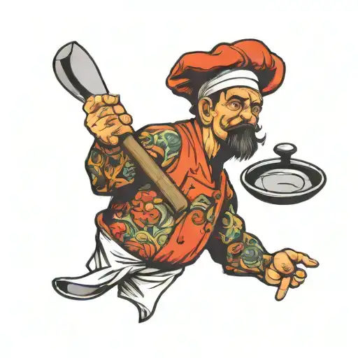 Tattoo For Chef Holding