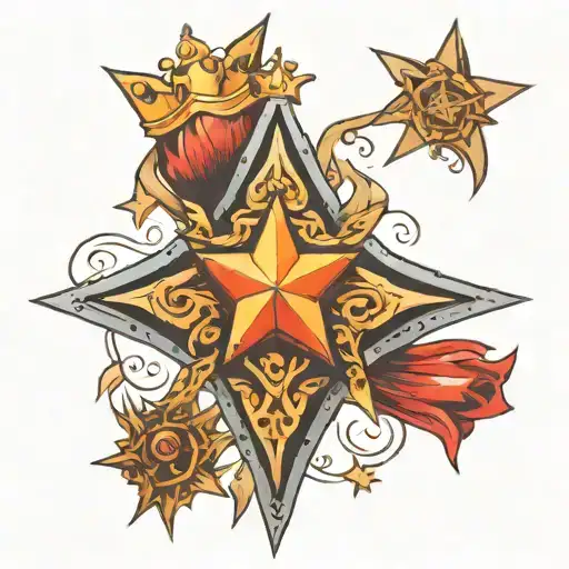 Star With A Crown Around The Top