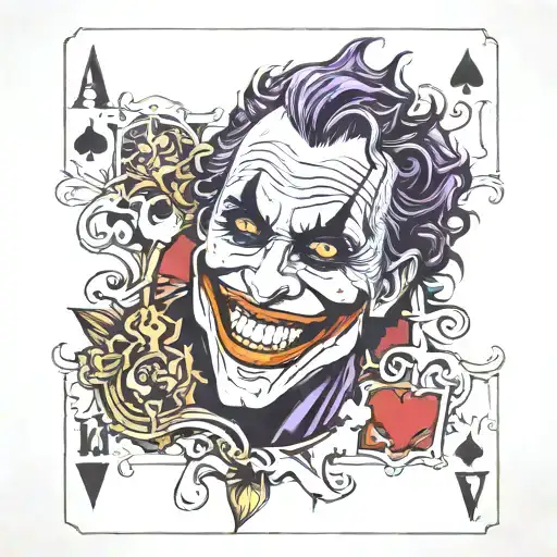 Ace Card With Heath Ledger Joker In It