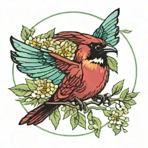 Cardinal Or Hummingbird Cross Stitching