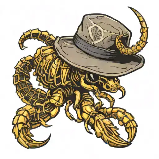 Anatomically Correct Scorpion Wearing A Bucket Hat
