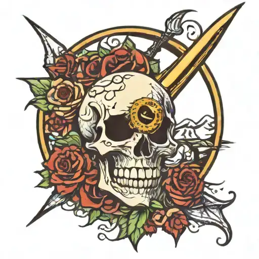Grateful Dead Stealie With Moon In Skull