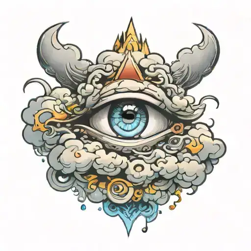 Cloud Lighting Eyes Looking