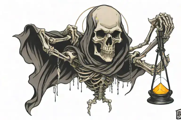 Hourglass Skeleton Reaper