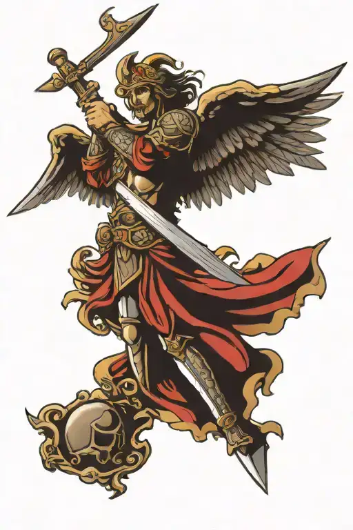 Saint Michael Sword And Sheild