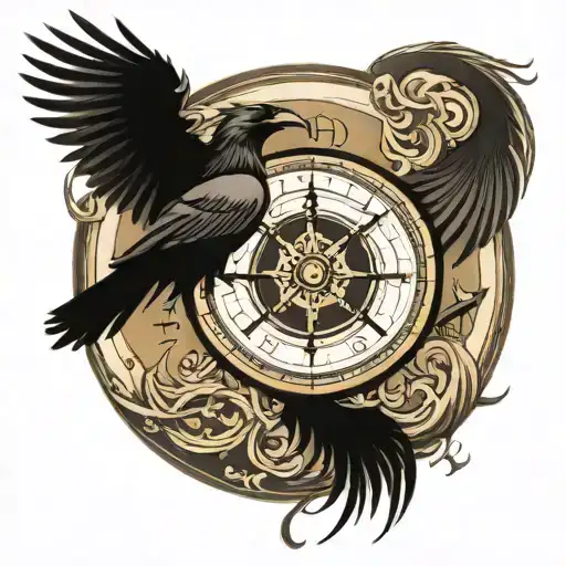 Viking Compass Raven