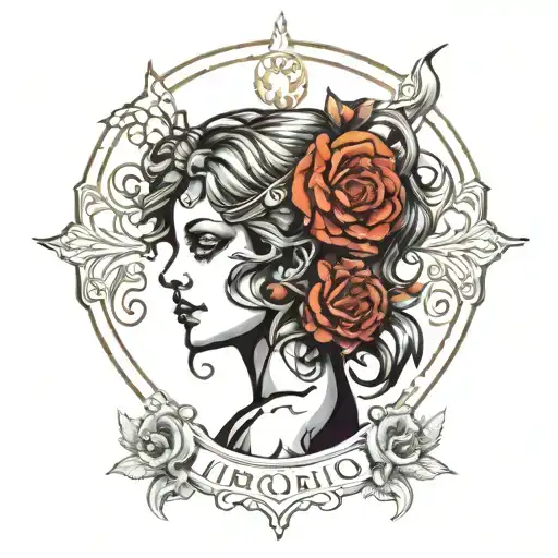 Front Face Of Virgo Zodiac Sign