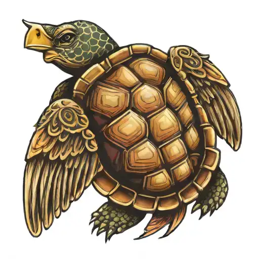 Turtle With Angel Wings