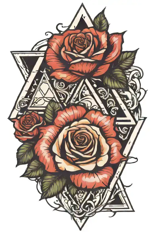Rose And Triangle Inside