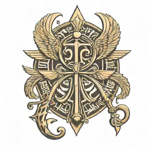 Ankh Symbol And Horus