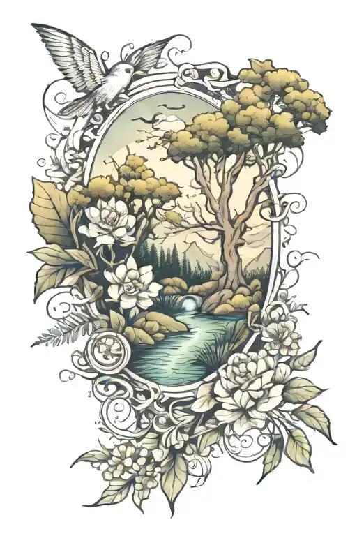 Nature Scene Leg Sleeve