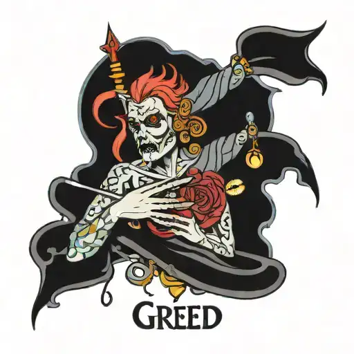 Greed Tarot Card