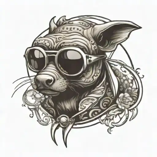 Hipopotamus With Sun Glasses