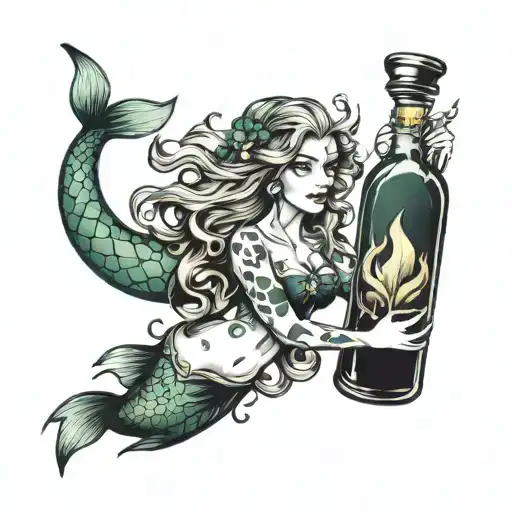Mermaid With Potion Bottle Morphing
