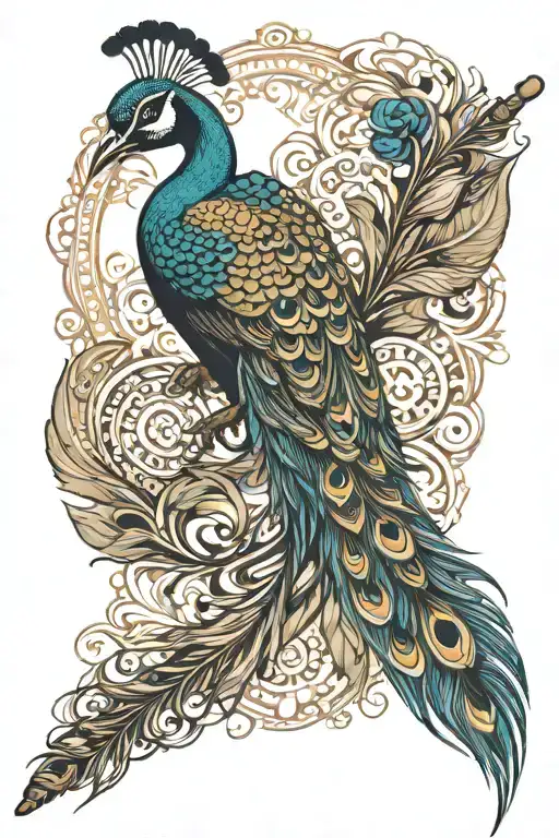 Noraml Shree Krisha Flute With A Peacock Feather Feather Feather