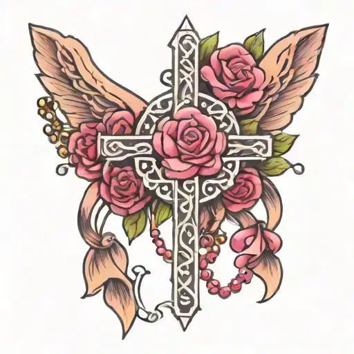 Rosary Breast Cancer Ribbon