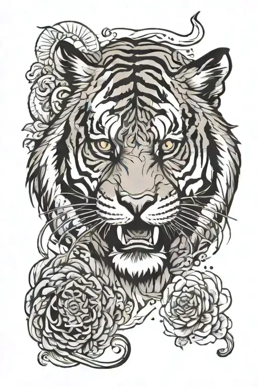 Siberia Tiger Surrounded