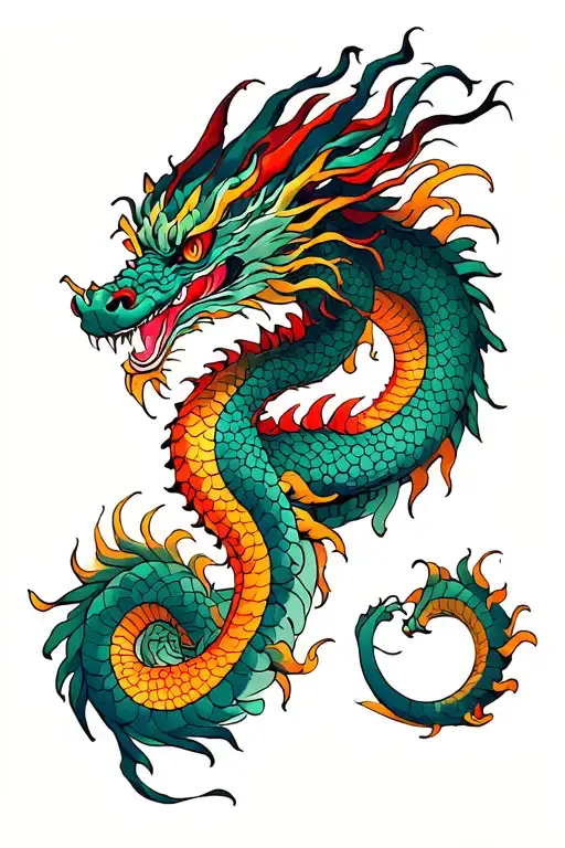 Dragon Japanese Men Back