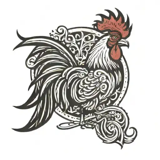 Boxing Rooster Standing Proudly