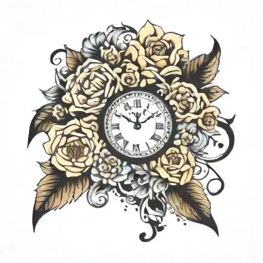 Clock Floral Patterns