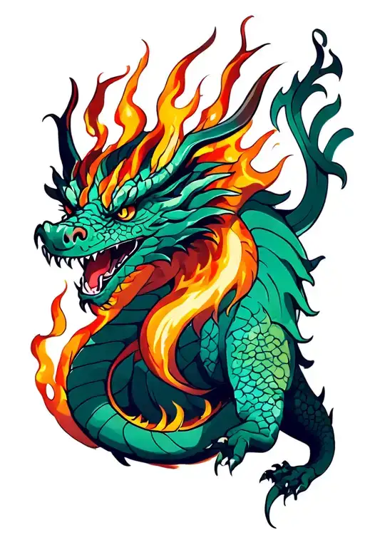 A Dragon Burning Itself